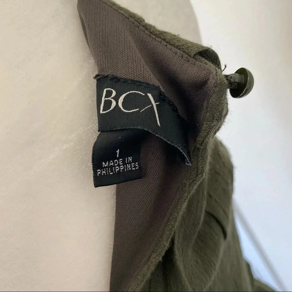 BCX Bohemian Forest Green Layered Dress With Lace Around Waist Midi Size 1 - Picture 9 of 14